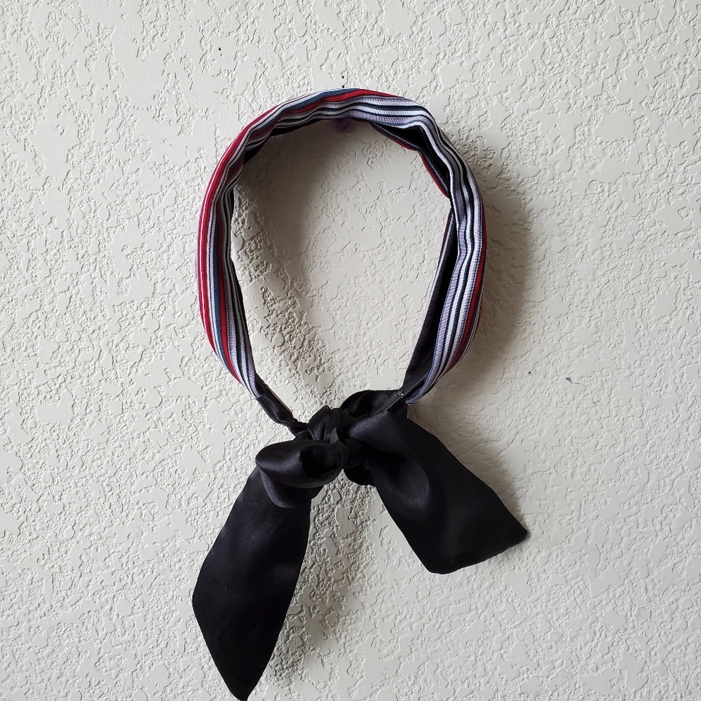 Red, white, blue striped headband
